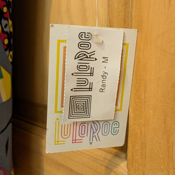 LuLaRoe Womens Med RANDY T-shirt Gray Blue Baseball Raglan 3/4 Sleeve Floral NWT - Picture 6 of 12